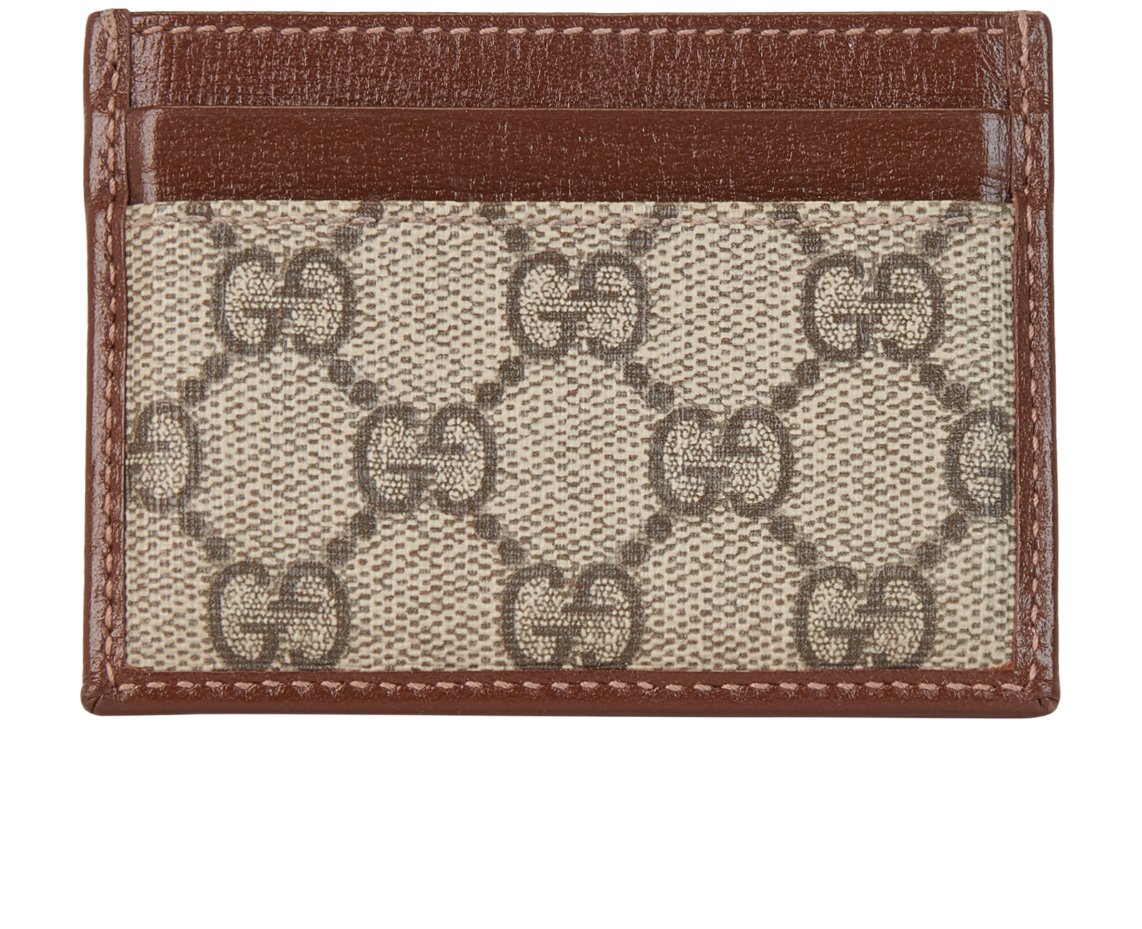 Gucci Interlocking G Cardholder, &pound;150, Accessories, Brown, Canvas, Back view